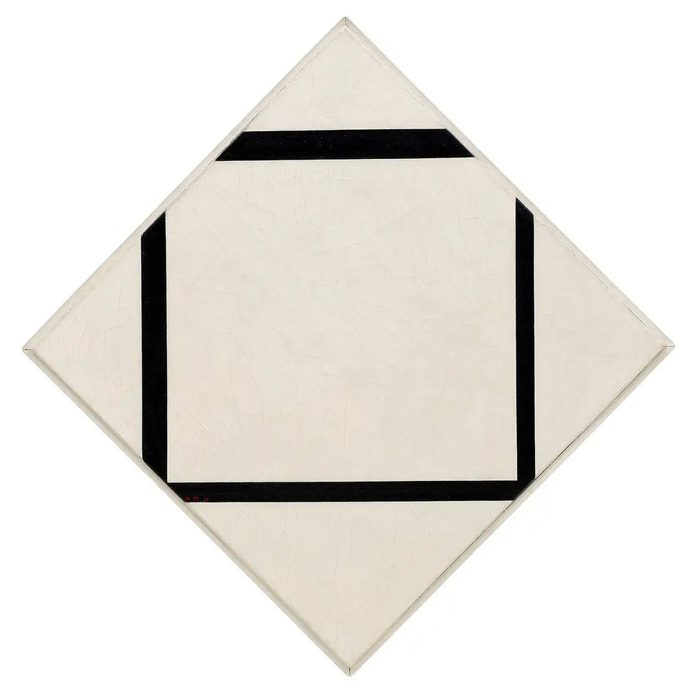 Reproduction du tableau « Composition n° 1 : Losange à quatre lignes - Piet Mondrian » par Alpha Reproduction en peinture à l’huile