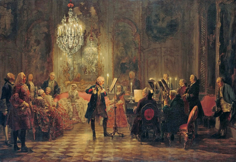 Флейтовый концерт Фридриха Великого в Сан-Суси - Адольф фон Мензель