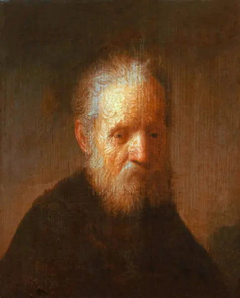 Copie de « Buste d'un vieil homme » - Rembrandt image 1 copie de tableau peinte à la main