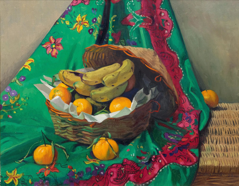 Корзина мандаринов и бананов - Феликс Валлоттон