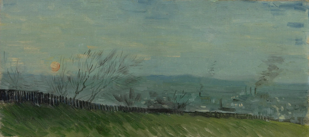 Reproduction du tableau « Coucher de soleil à Montmartre - Vincent van Gogh » par Alpha Reproduction en peinture à l’huile