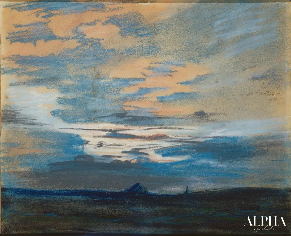 Coucher de soleil - Eugène Delacroix - Reproductions de tableaux et peintures haut de gamme