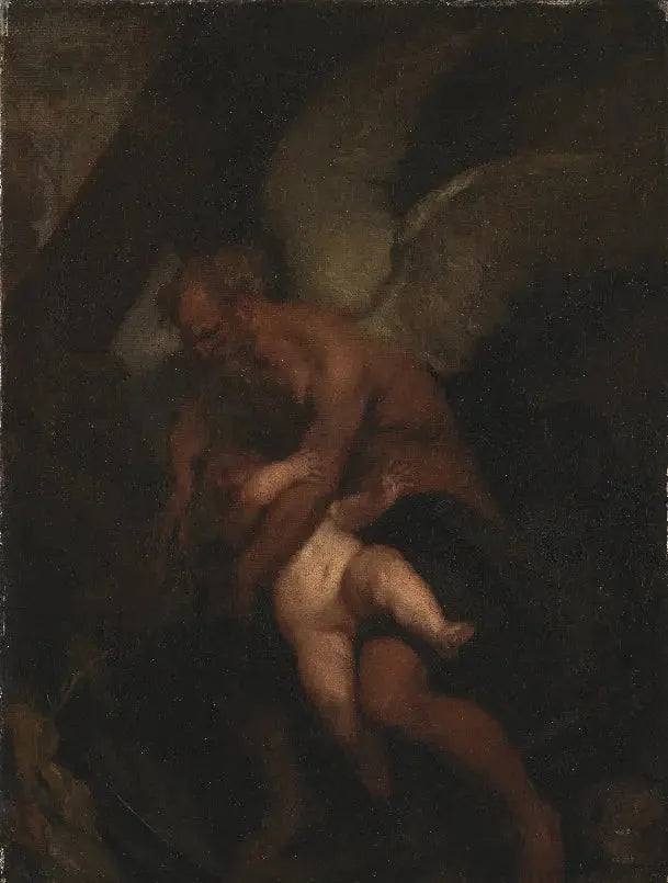 Couper le temps avec les ailes de Cupidon - Antoine van Dyck image 1 reproduction artisanale de tableau