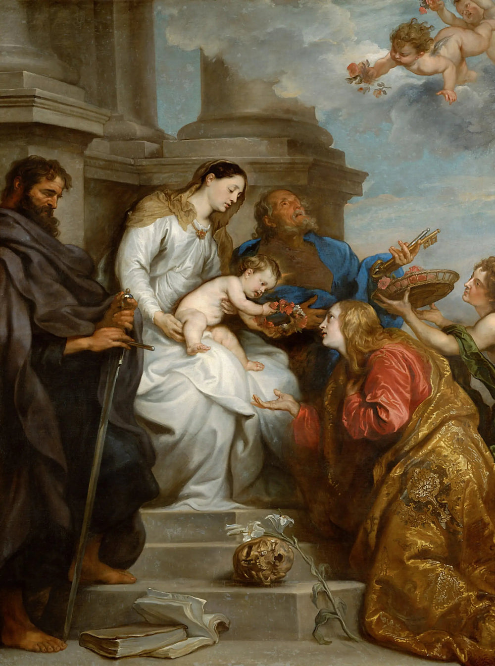 Couronnement de sainte Rosalie - Antoine van Dyck image 1 tableau peint à l’huile sur toile