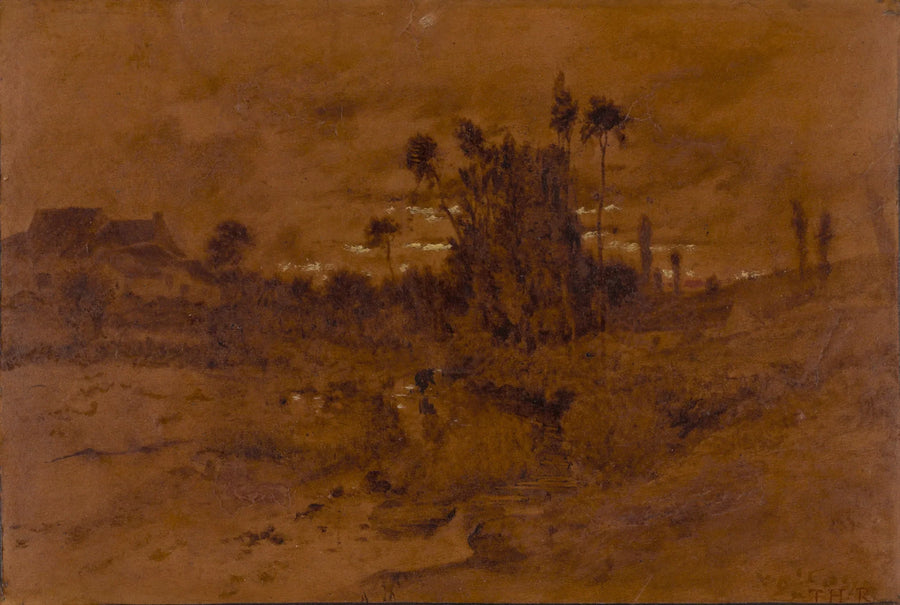 Cours d'eau dans une vallée du Berry - Théodore Rousseau