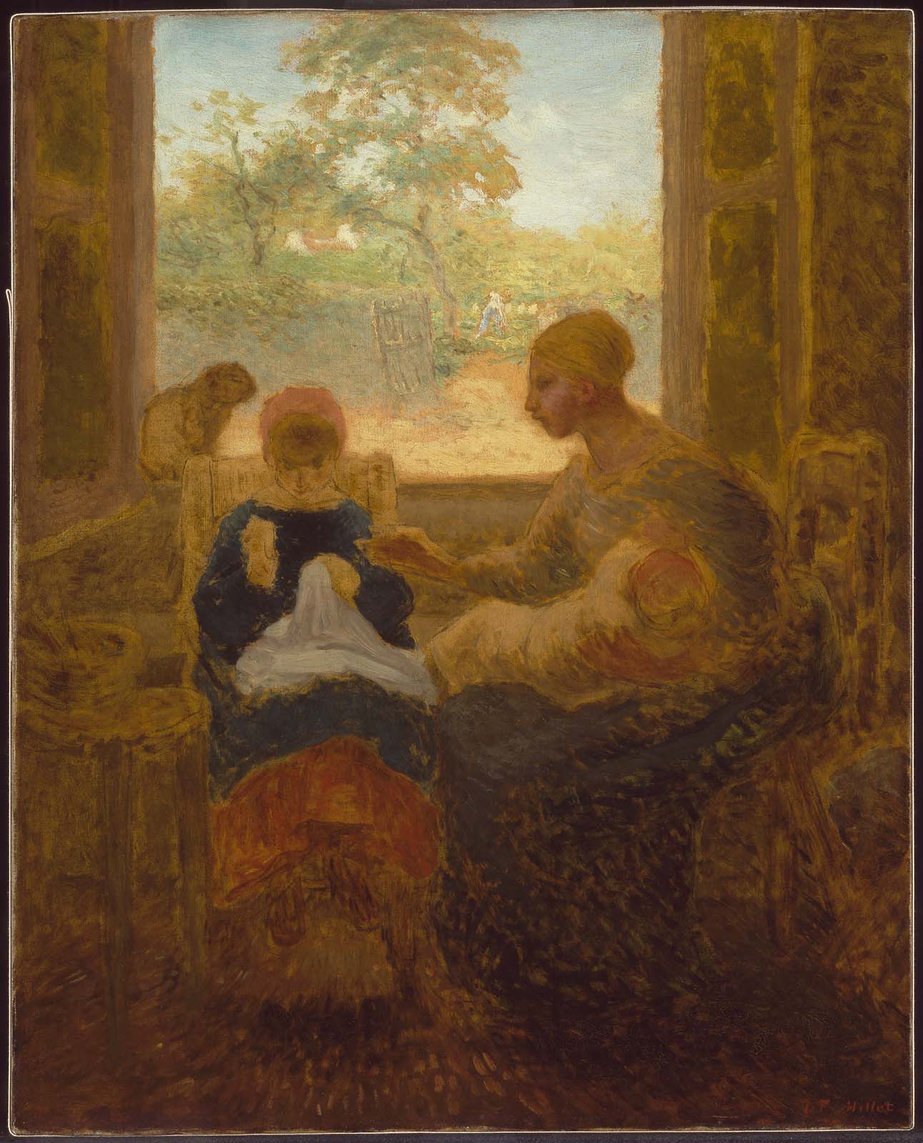 Cours de couture - Jean-François Millet - Alpha Reproduction