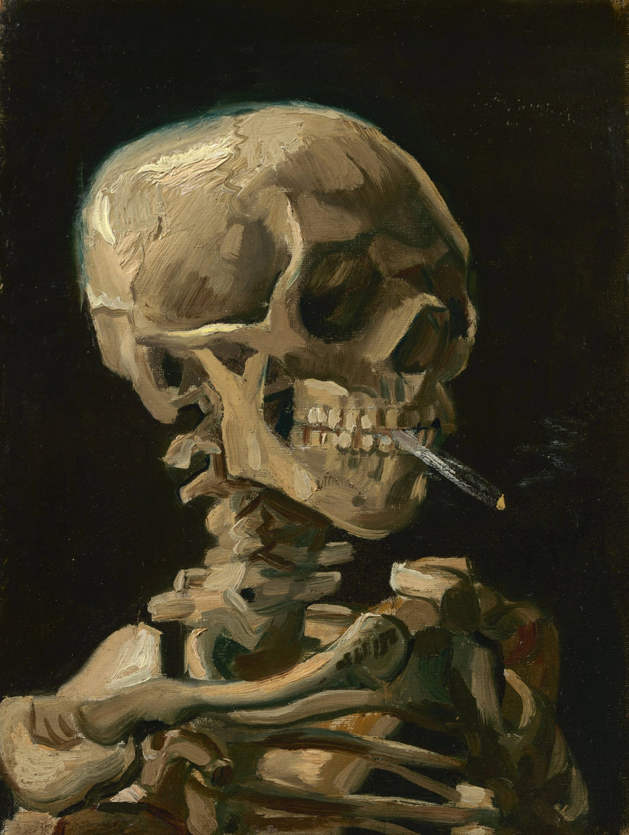 Череп с зажжённой сигаретой - Vincent van Gogh