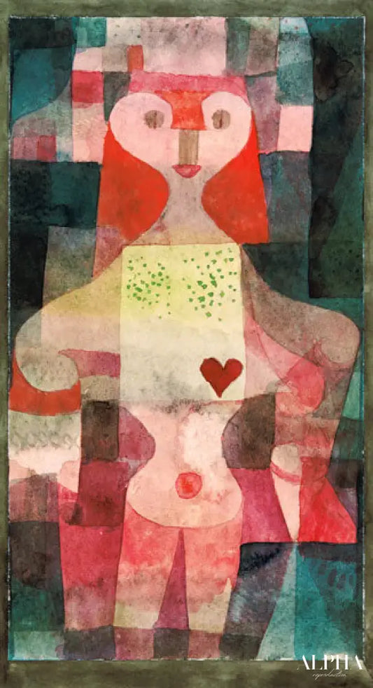 dame de coeur - Paul Klee - Reproductions de tableaux et peintures haut de gamme