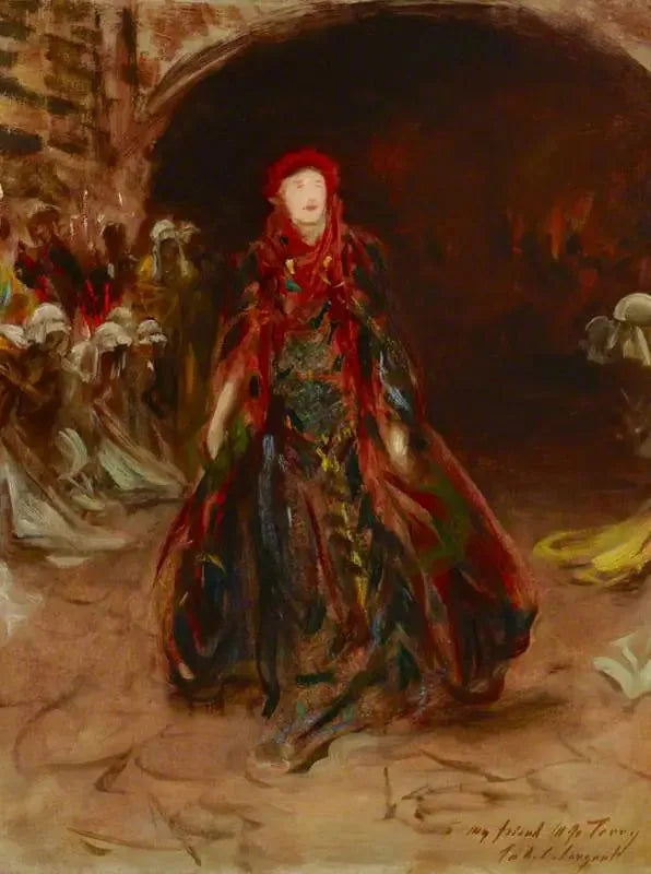 Дама Эллен Терри (1847-1928) в роли Леди Макбет в «Макбете» Уильяма Шекспира - Джон Сингер Сарджент