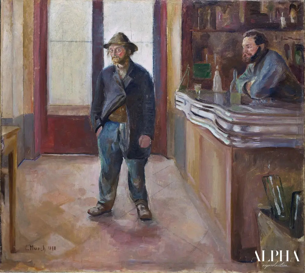 Dans la taverne - Edvard Munch - Reproductions de tableaux et peintures haut de gamme