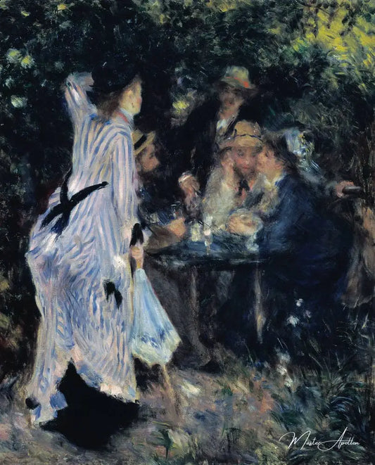 Dans le jardin, ou sous les arbres du Moulin de la Galette de Pierre-Auguste Renoir - Reproductions de tableaux et peintures haut de gamme