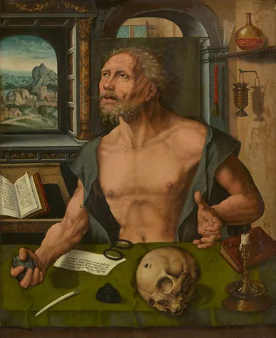 De H. Hiëronymus - Joos van Cleve image 1 copie de tableau peinte à la main