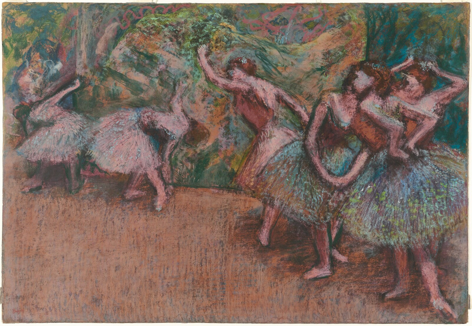 Ballet Scene, Edgar Degas, c. 1907 — pastel, National Gallery of Art
