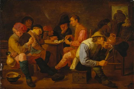 Des paysans dans une auberge - Adriaen Brouwer
