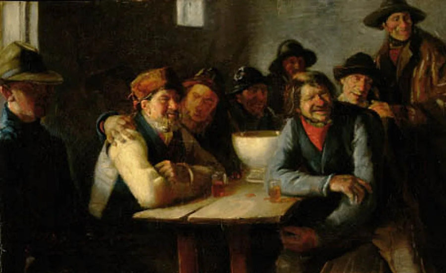 Рыбаки вокруг бассейна с пуншем. - Michael Peter Ancher