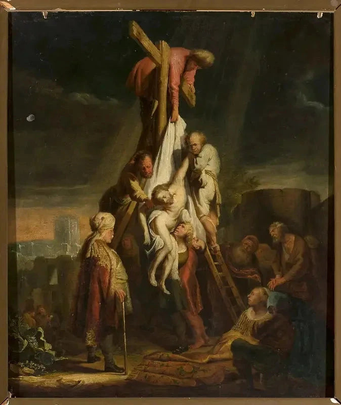 La Descente de Croix — d’après Rembrandt et Johannes van Vliet, XVIIIe siècle, M.Ob.245 Varsovie