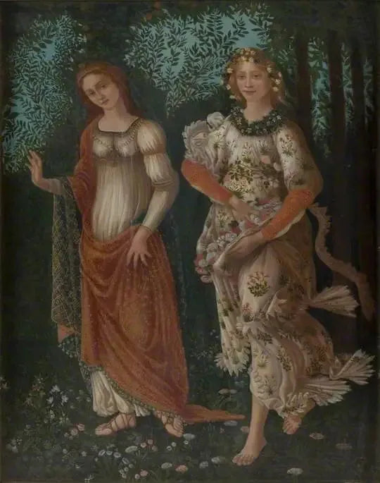 Détail du « Printemps » de Botticelli - Sandro Botticelli image 1 reproduction de peinture à l’huile
