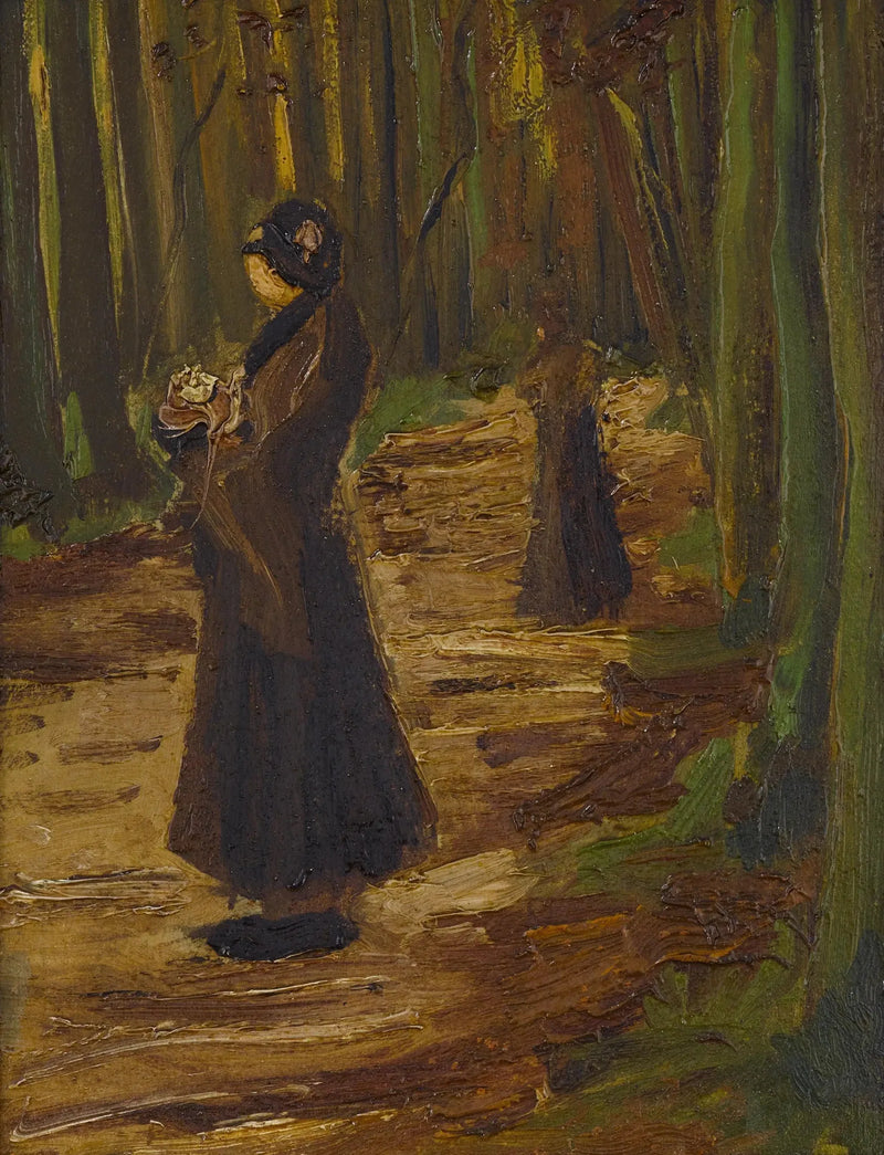 Две женщины в лесу - Vincent van Gogh