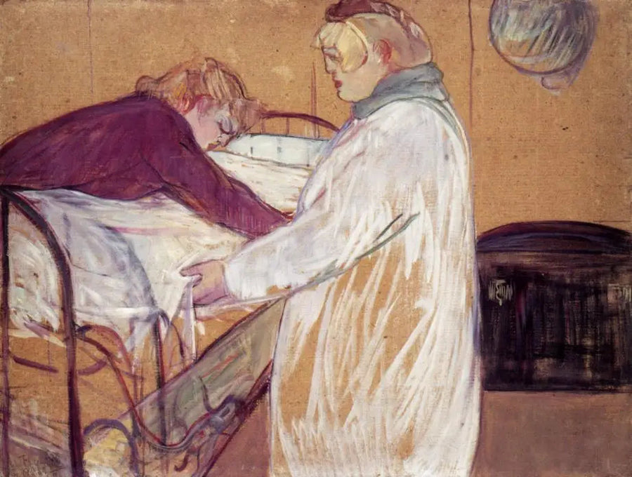 Две женщины, застилающие свою постель - Анри де Тулуз-Лотрек