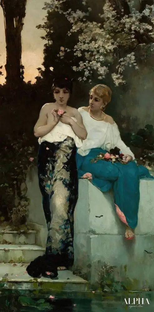 Deux femmes romaines - Wilhelm Kotarbińsk Reproductions de tableaux à la peinture à l’huile