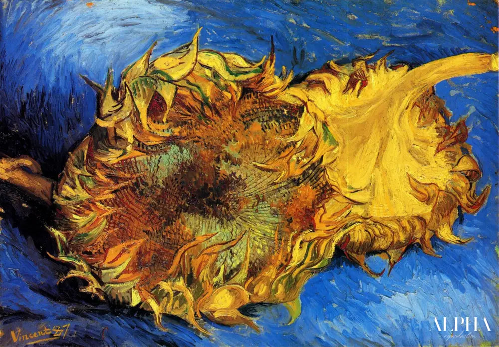 Deux tournesols coupés - Van Gogh - Reproductions de tableaux et peintures haut de gamme