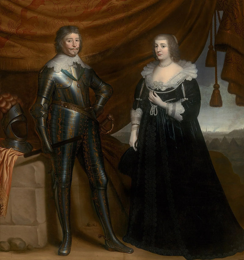 Двойной портрет Фредерика Генриха (1584-1647) и Амалии де Солмс-Браунфельс (1602-1675) - Gerrit van Honthorst