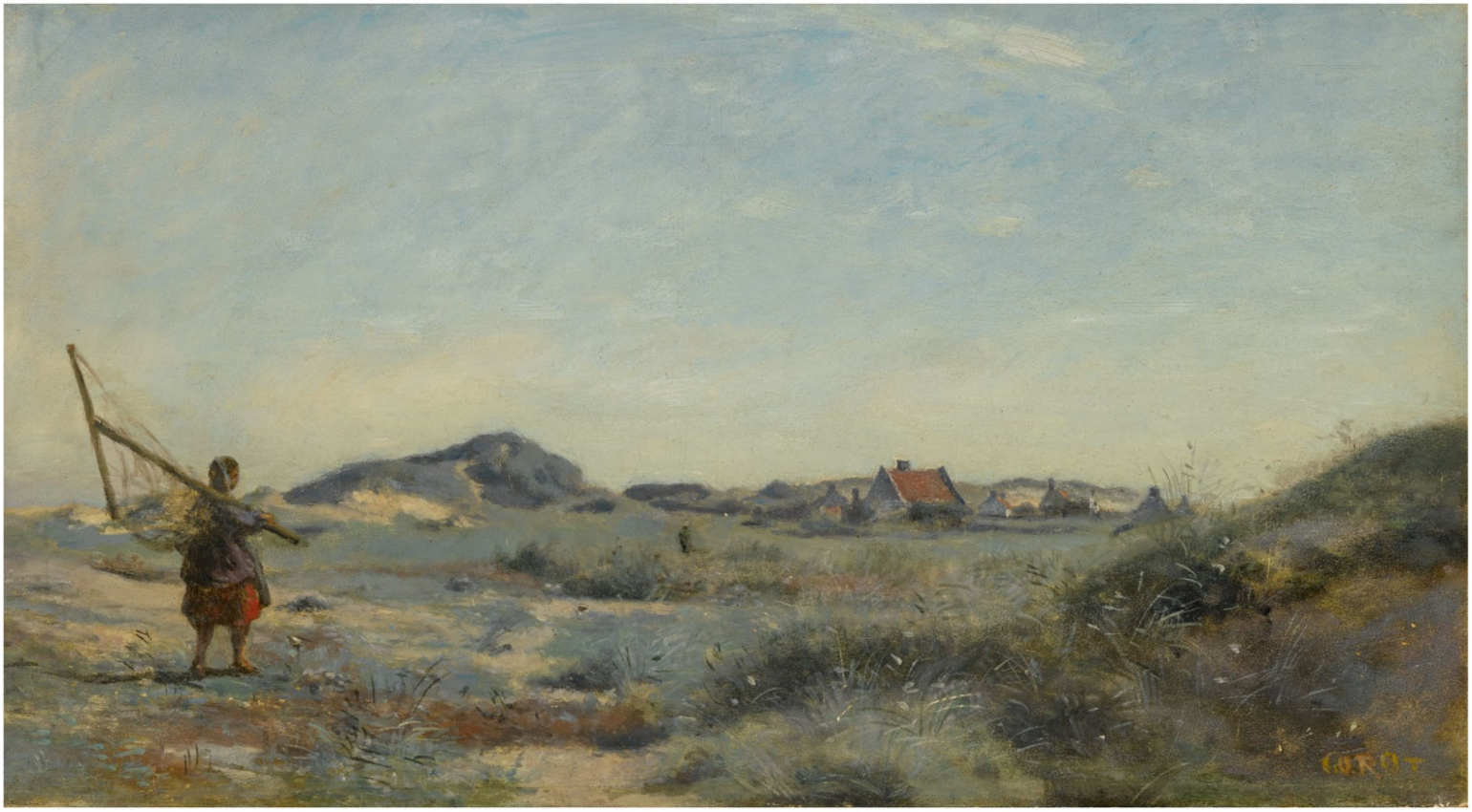 Dunkerque. Une pêcheuse de crevettes - Jean-Baptiste Camille Corot - Alpha Reproduction