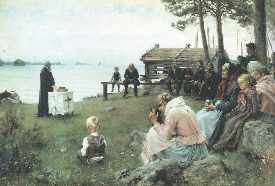 Le Service divin au bord de la mer - Albert Edelfelt
