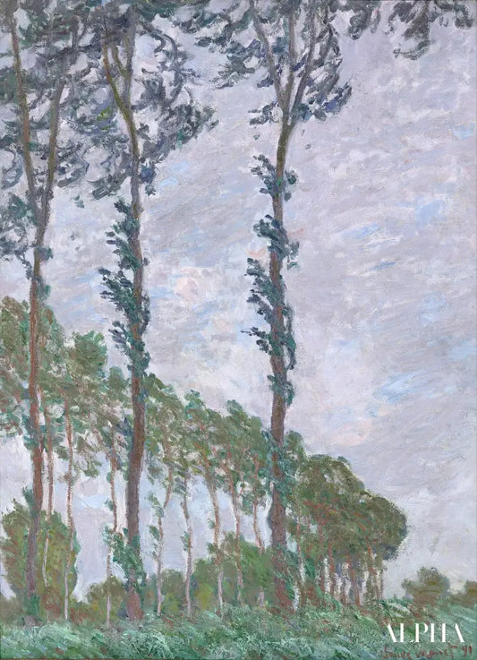 Effet de vent, série des peupliers - Claude Monet - Reproductions de tableaux et peintures haut de gamme