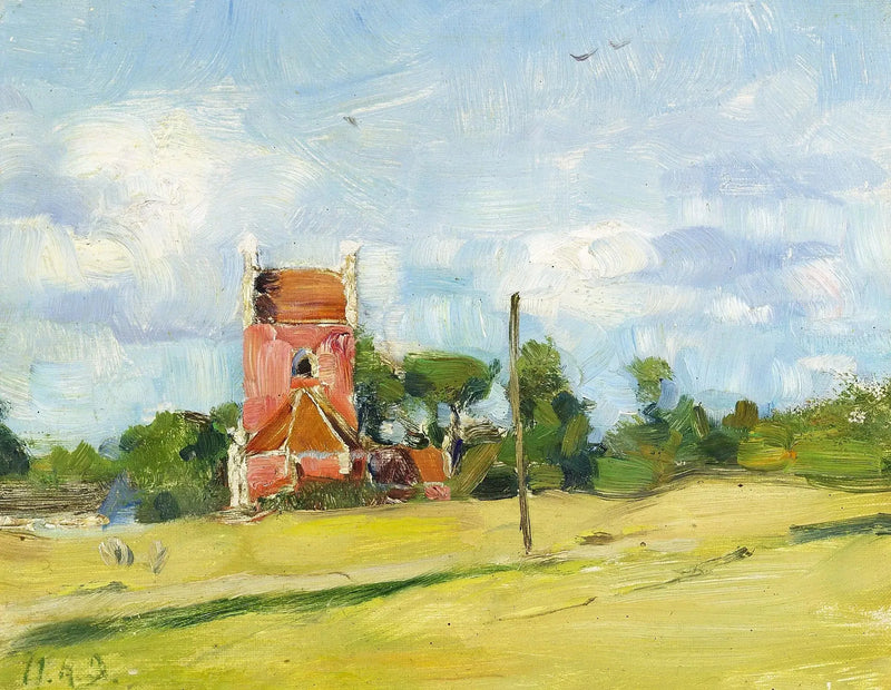 Церковь в Бируме на острове Лэсё, Дания. - H. A. Brendekilde