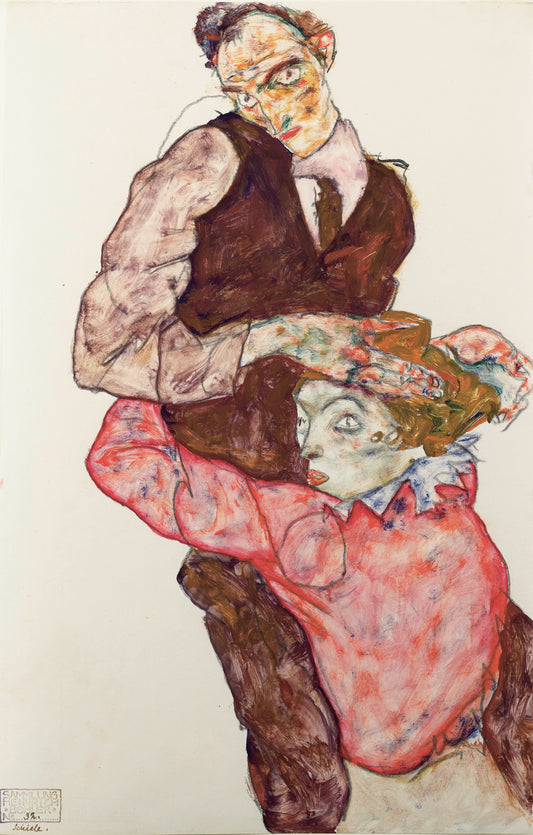 💞 Влюблённые – Эгон Шиле (1914)