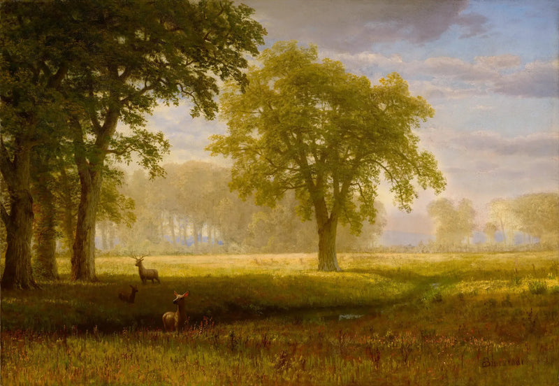 Элан в Oak Grove (Tuolumne Meadows) - Альберт Бирштадт