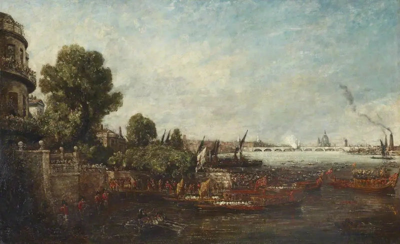 Высадка Джорджа IV с Уайтхолла: открытие моста Ватерлоо, 1817 - Джон Констебл