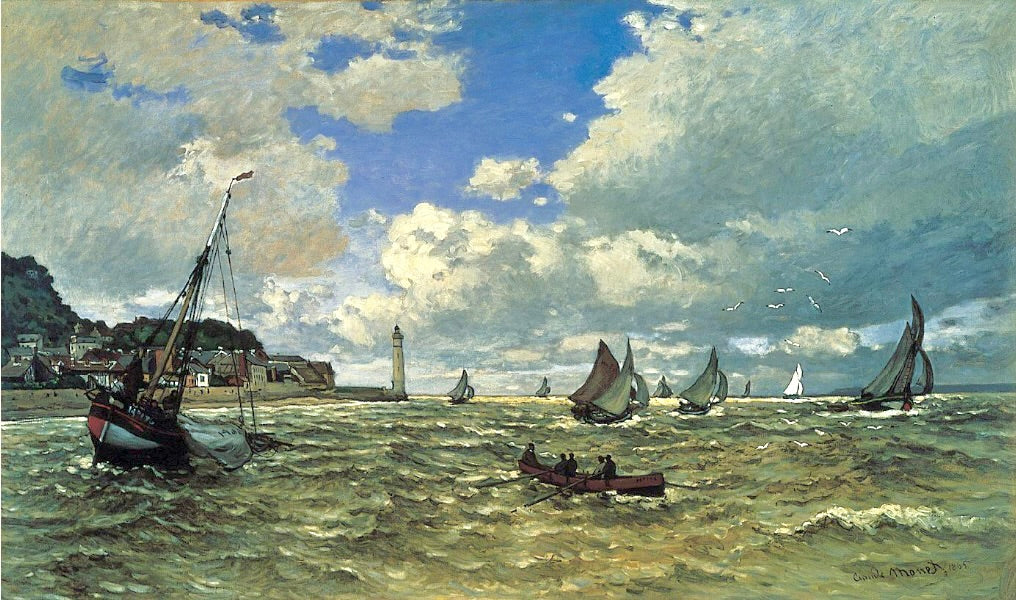 🌬️ Устье Сены в Онфлёре Клод Моне (1865)