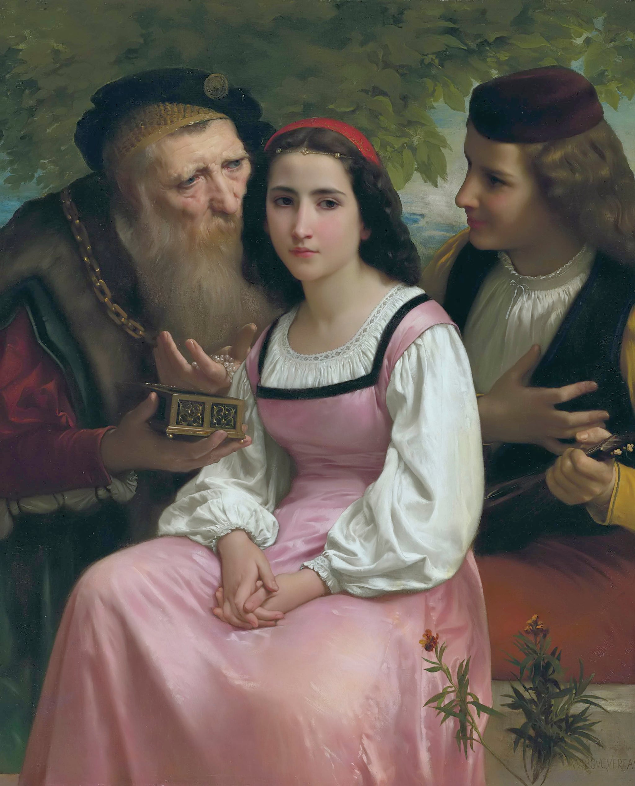 Entre la Richesse et l’Amour de William-Adolphe Bouguereau