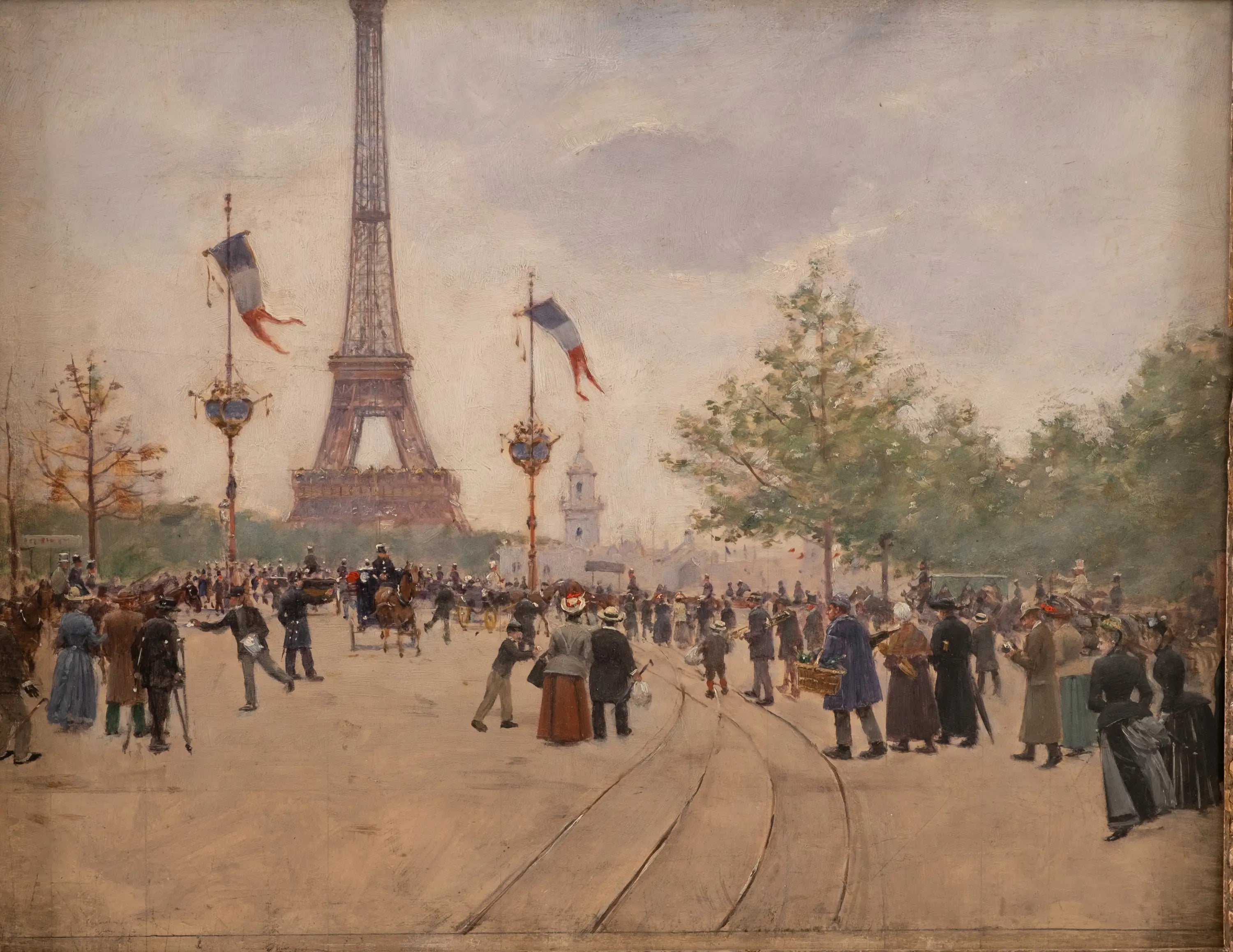 Entrée de l’exposition universelle de 1889 - Jean Béraud - Alpha Reproduction
