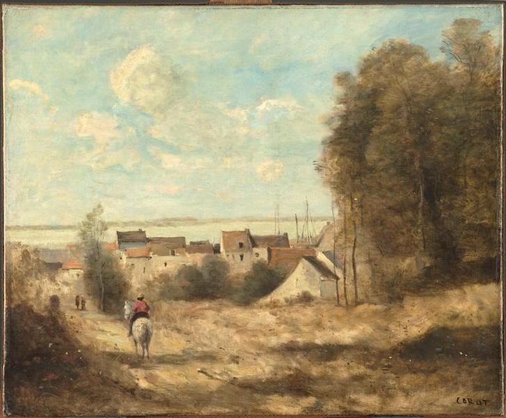 Entrée du village - Jean-Baptiste Camille Corot - Alpha Reproduction