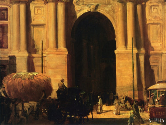 Entrée Est, Hôtel de Ville, Philadelphie - John Sloan - Reproductions de tableaux et peintures haut de gamme