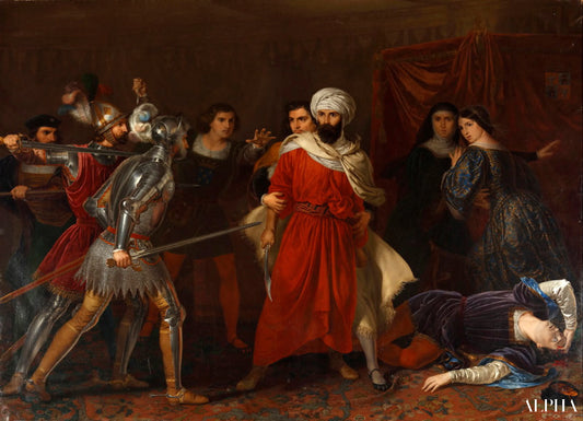 Épisode de la conquête de Malaga - Rafael Tegeo Díaz Reproductions de tableaux à la peinture à l’huile
