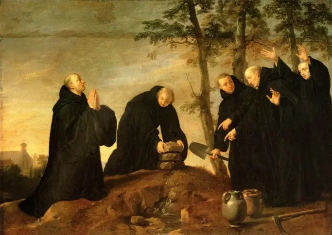 Эпизоды из жизни святого Бенедикта: Чудесный источник - Филипп де Шампаин