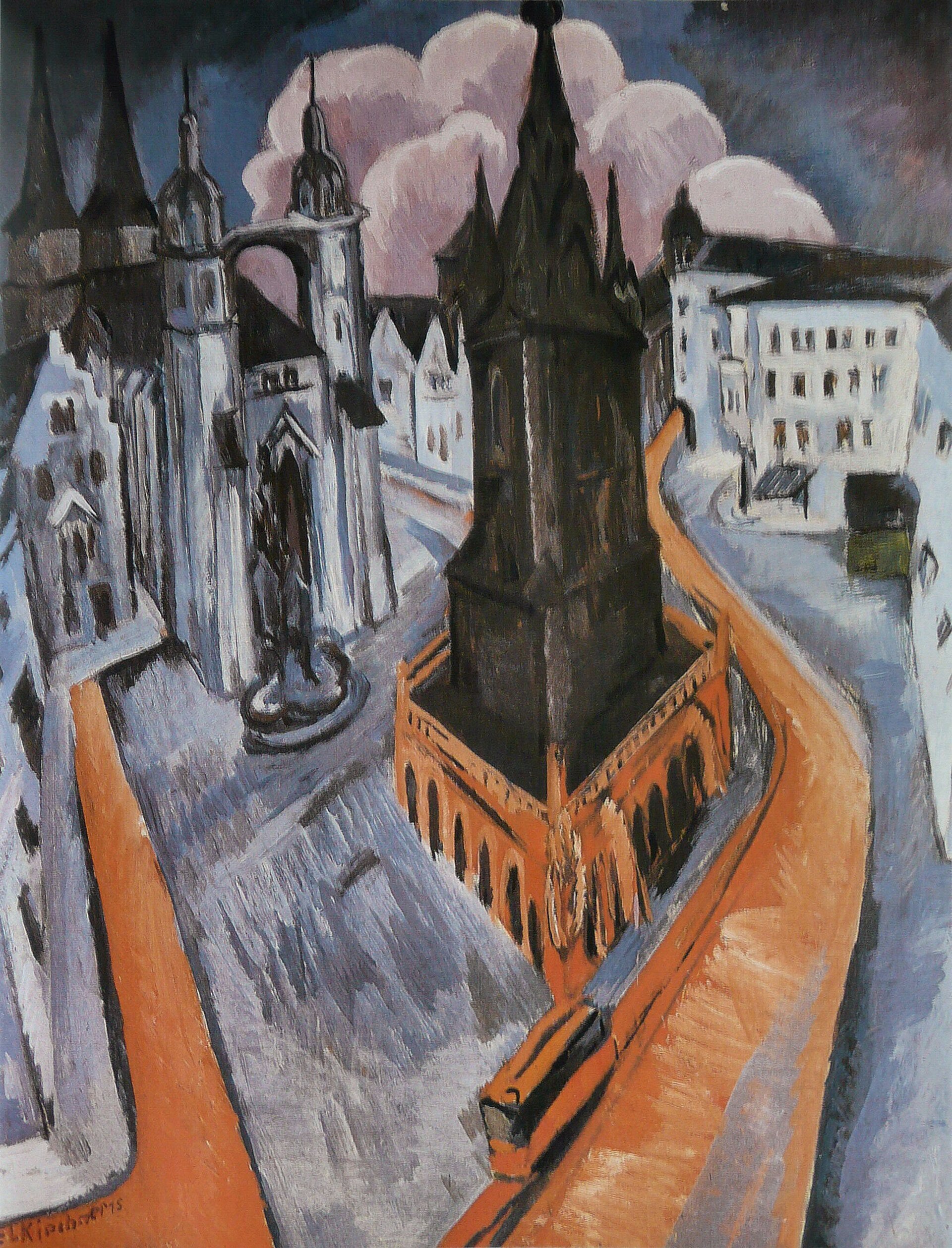 La Tour rouge à Halle - Ernst Ludwig Kirchner