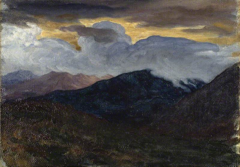 Esquisse pour le paysage d’arrière-plan de « David » - Frederic Leighton - Alpha Reproduction