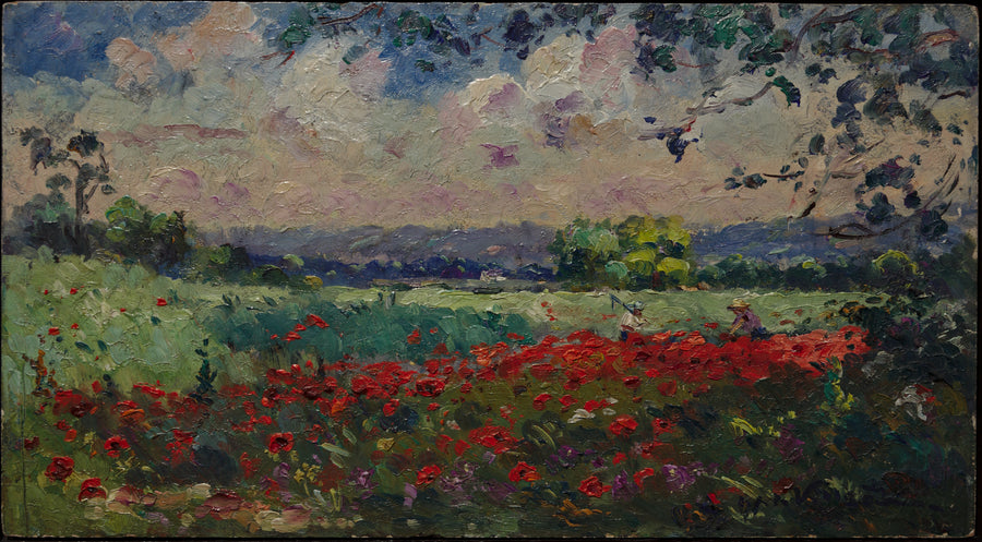 Étude de coquelicots – Ernest de La Villéon