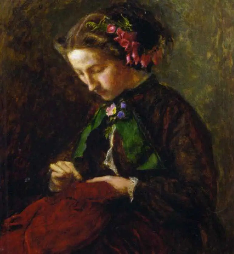 Юфемия «Эффи» Чалмерс Грей, мадам Джон Рускин (1828-1898), позднее леди Милле, с дигиталисами в волосах (Ла Дигиталис) - Джон Эверетт Милле
