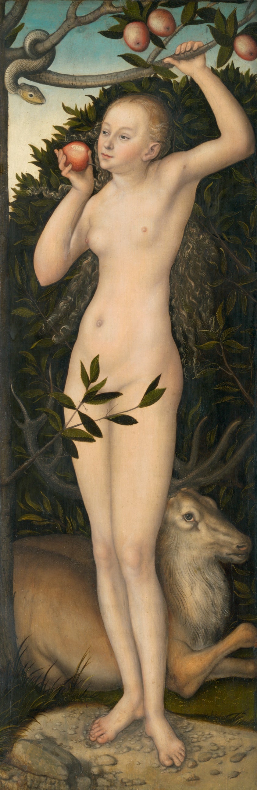 Ève (Chicago, 1533–1537), Lucas Cranach the Elder — reproduction de peinture à l’huile