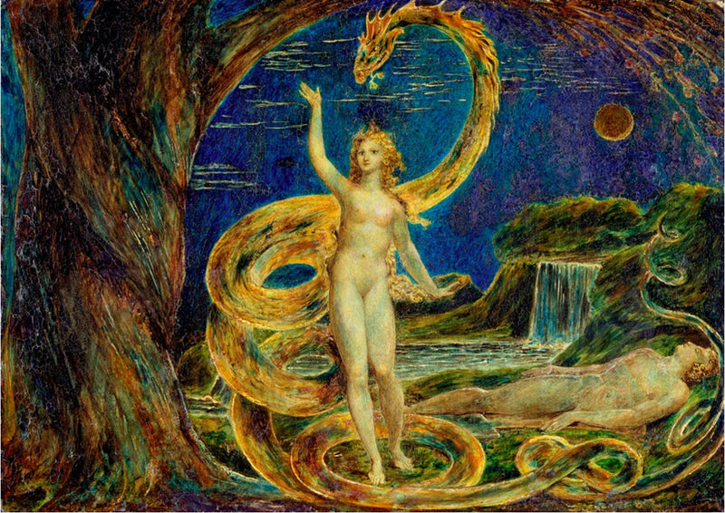 Ève tentée par le serpent - William Blake
жена соблазнена змеем - Уильям Блейк