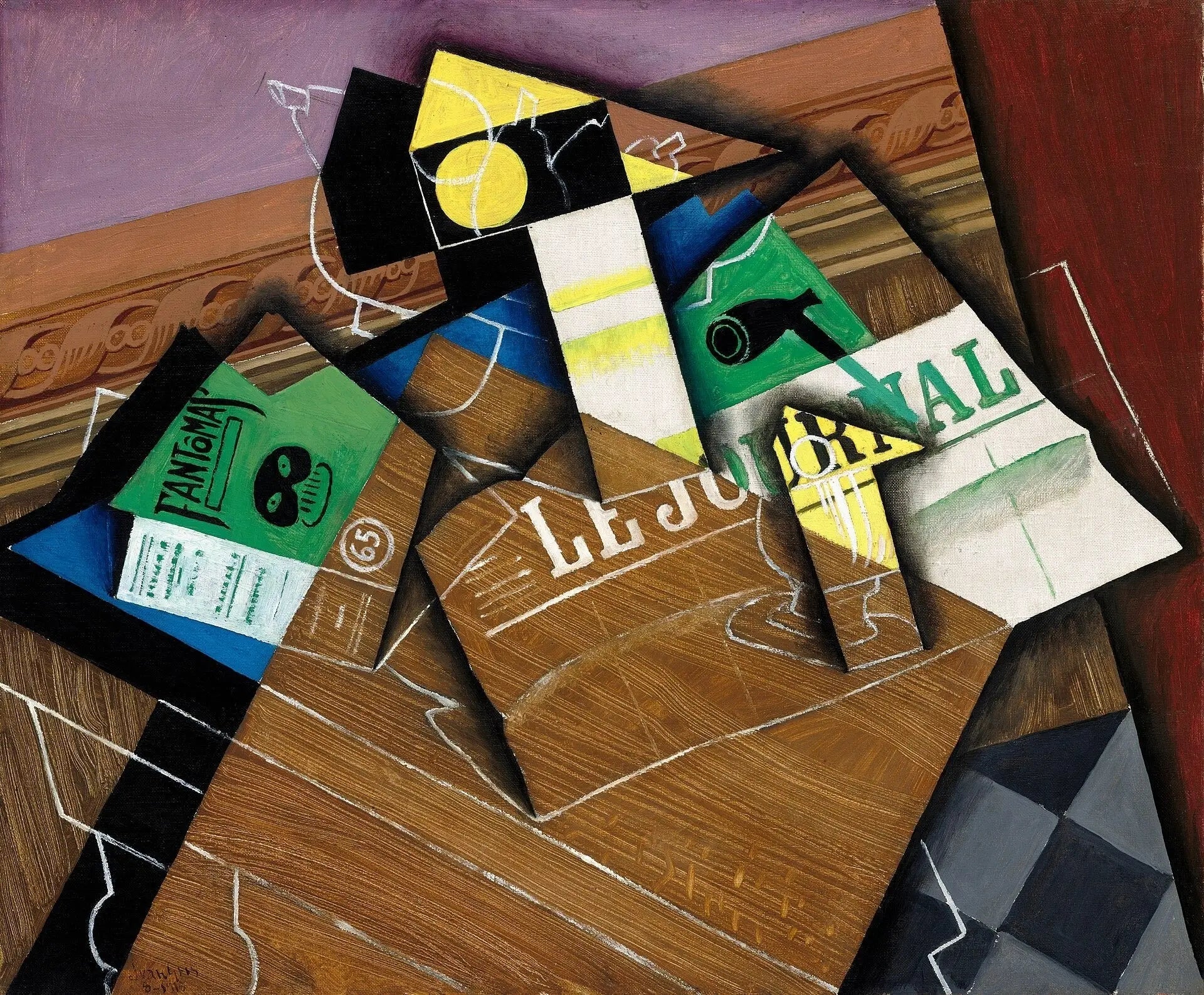 Fantomas - Juan Gris image 1 copie peinte à la main à l’huile
