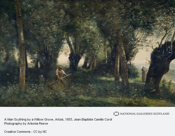 Faucheur auprès d’une saulaie (Artois) - Jean-Baptiste Camille Corot - Alpha Reproduction