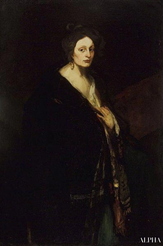 Femme à Manteau - Robert Henri - Reproductions de tableaux et peintures haut de gamme