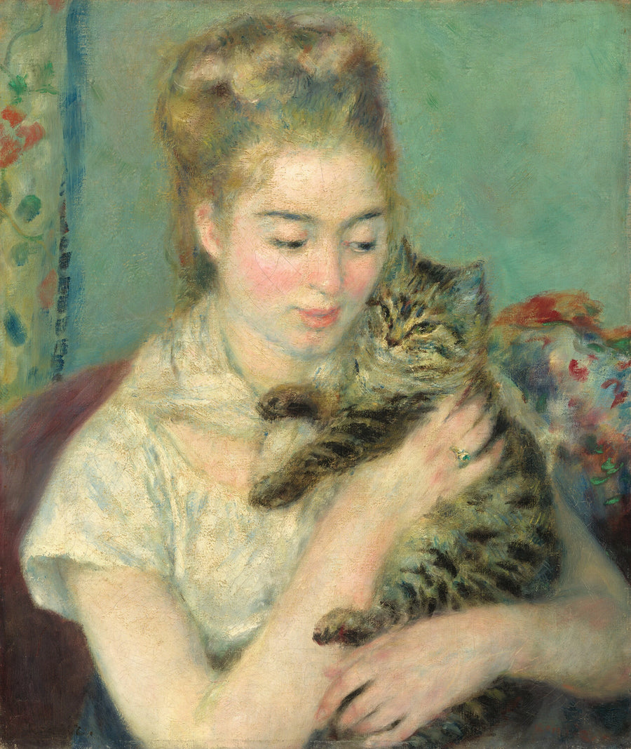 Femme au chat peinte par Pierre-Auguste Renoir vers 1875 – National Gallery of Art 1950.12.1